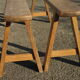 Pair of oak farmhouse benches 150 cm