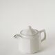 Faceted ceramic teapot, White, 1950