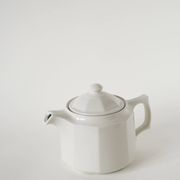 Faceted ceramic teapot, White, 1950