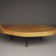 Table basse brutaliste en bois de tronc d'arbre, années 1960
