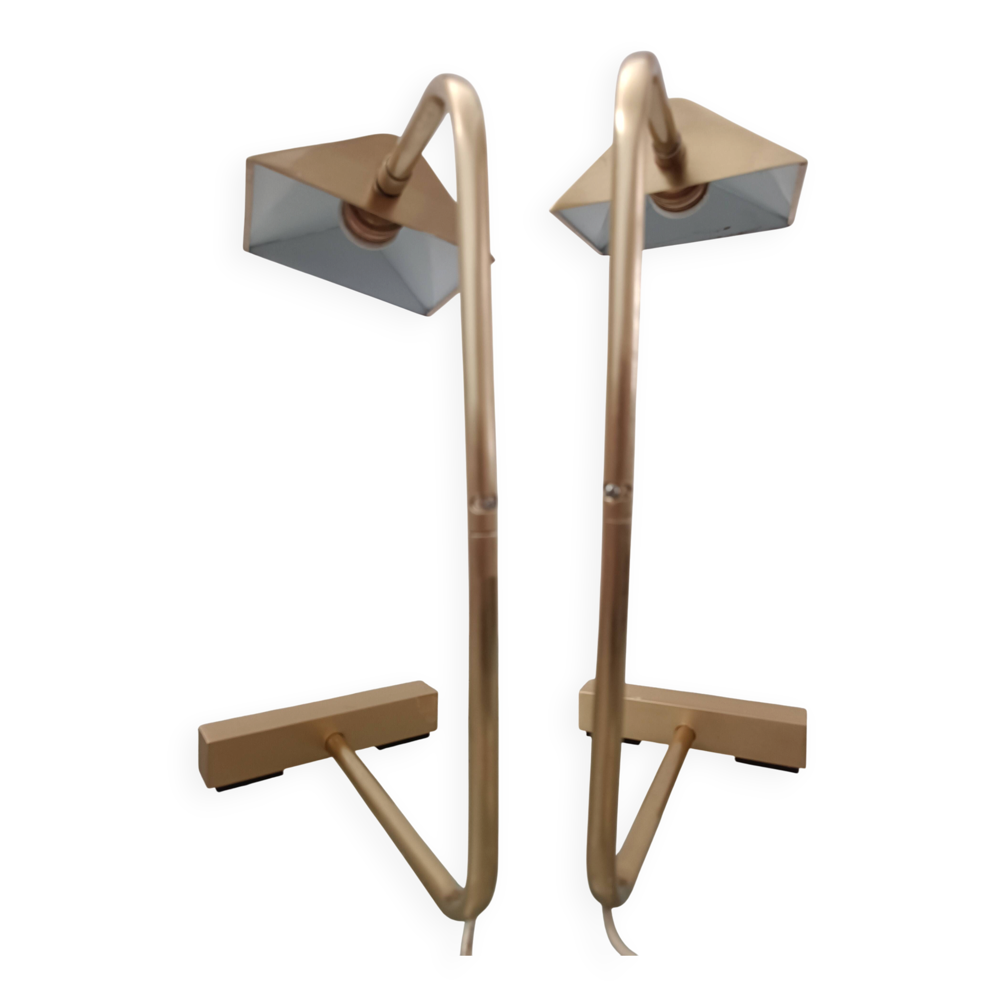 Lampes a contrepoids en laiton France 1960s