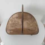 Old brass log holder