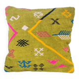 Coussin marocain vert tribal