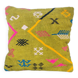 Tribal Green Moroccan Cushion