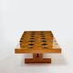 Large modernist coffee table in oak petrified wood slate 1960Large modernist coffee table in oak
