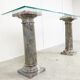 Vintage marble column console table Italy, 1960s