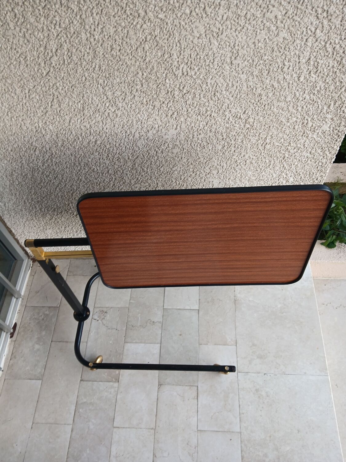 Adjustable rolling table in formica – Italian design by Damato – 1970s