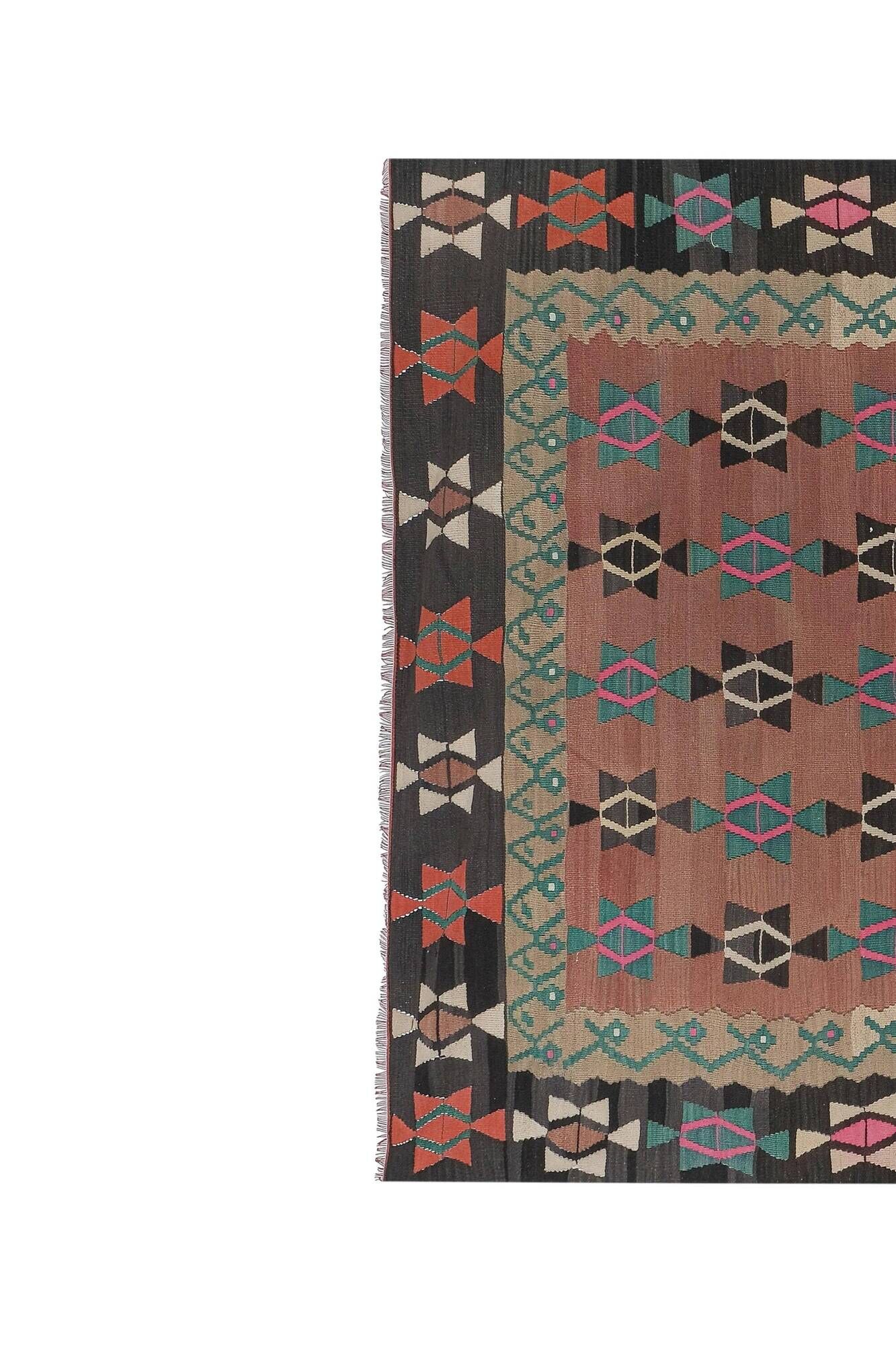 Vintage Turkish kilim, handwoven, 177x280 cm.