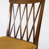 Set of six chairs in walnut 40s