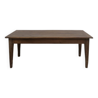 Solid walnut farm table with spindle legs