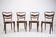 1940s set of 4 dining chairs, czechoslovakia