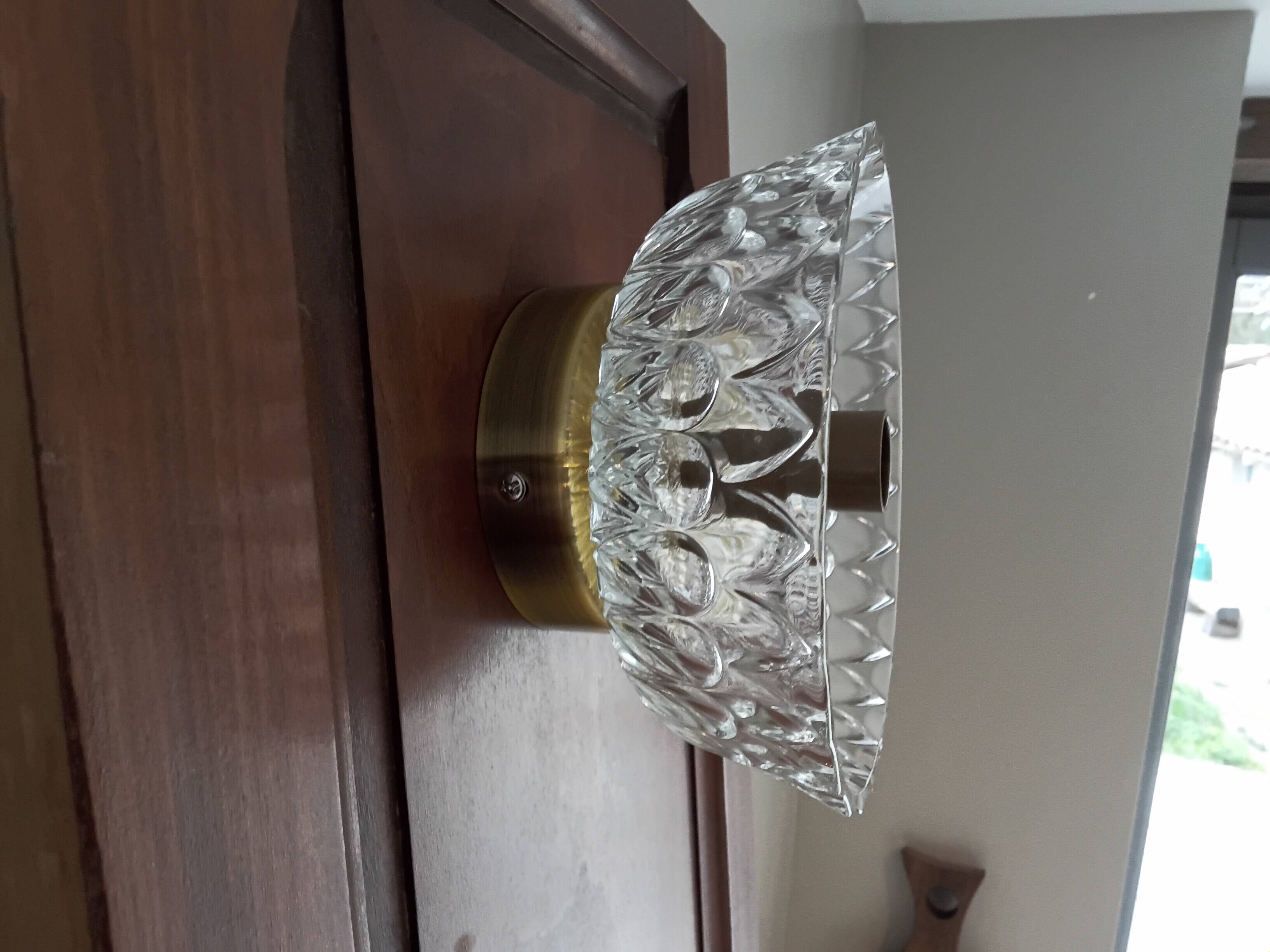 Vintage wall sconce moulded glass