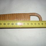 Rattan basket with long handle and lid