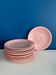 Longchamp pink marbled ceramic plate set - vintage plate