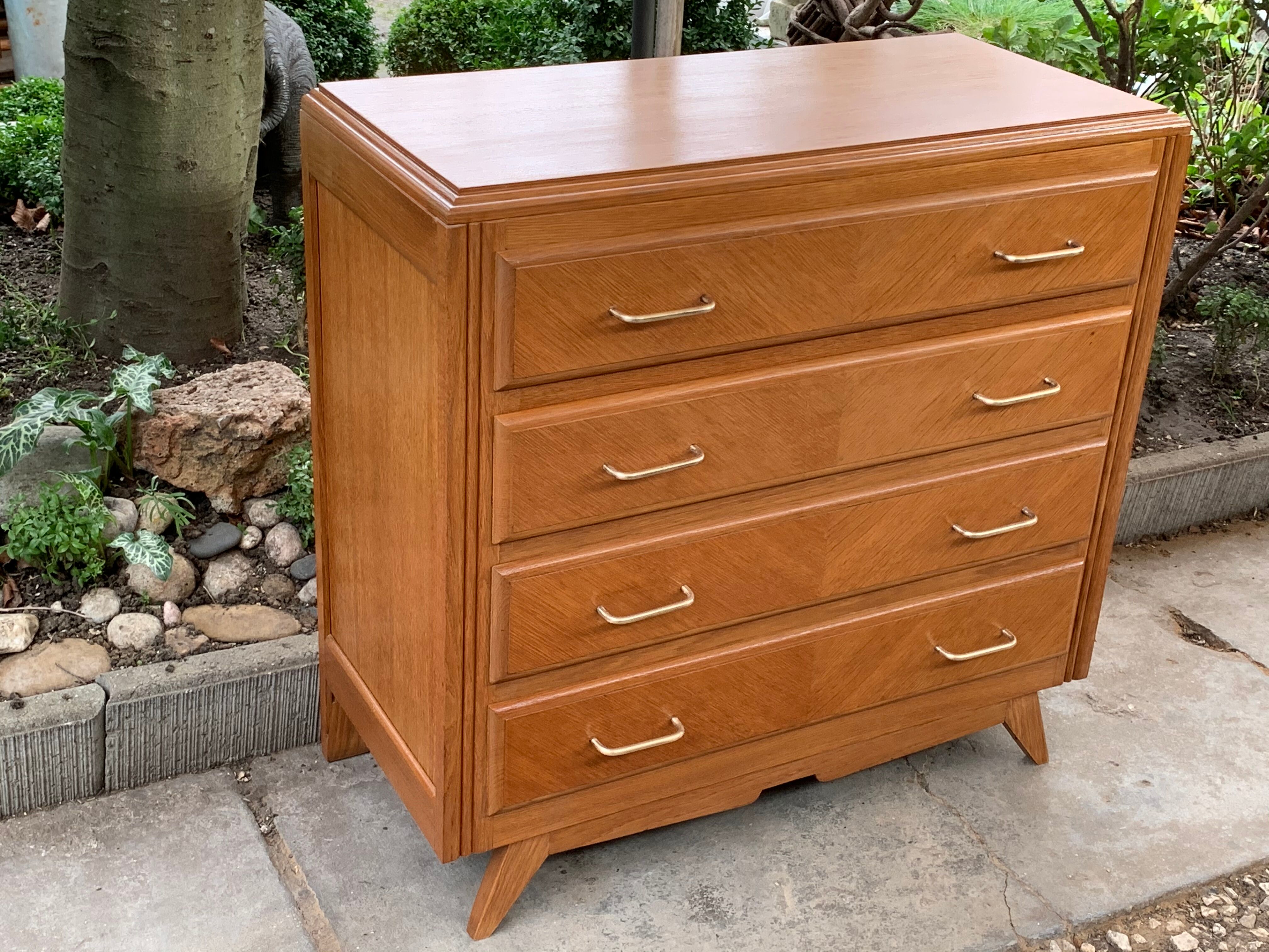 Vintage compass feet dresser