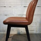Office chair leather & wood 1960