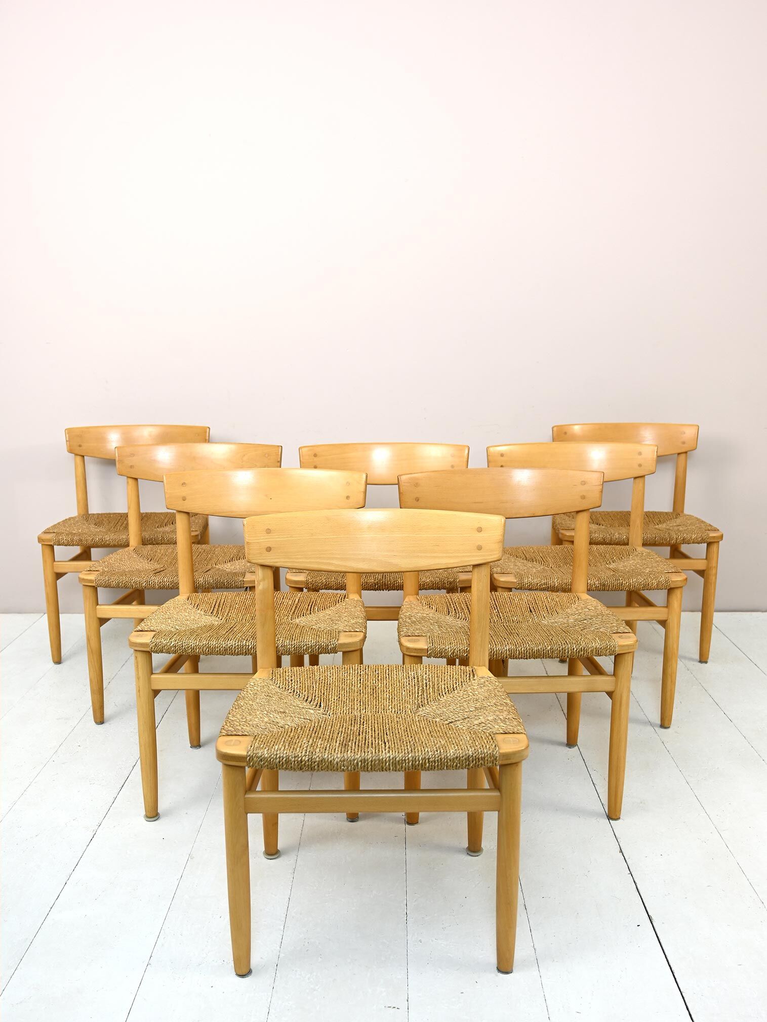 Set of 8 chairs by børge mogensen for karl andersson
