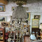6-Light Funnel Pearl Tassel Chandelier