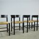 Fritz hansen / scandinavian papercord dining chairs (4) / mogens lassen / denmark 1960s