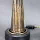 1940s Pair of Italian Restored Brass Table Lamps with Glass Shades