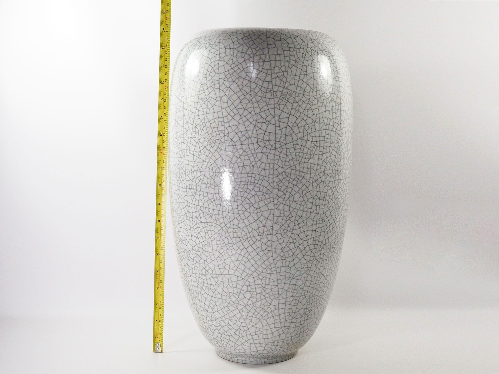 Ceramic floor vase cracked by Karlsruhe Germany, 1950s