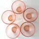 5 bols verre rose arcoroc rosaline