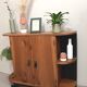 Small buffet or console in natural and black wood
