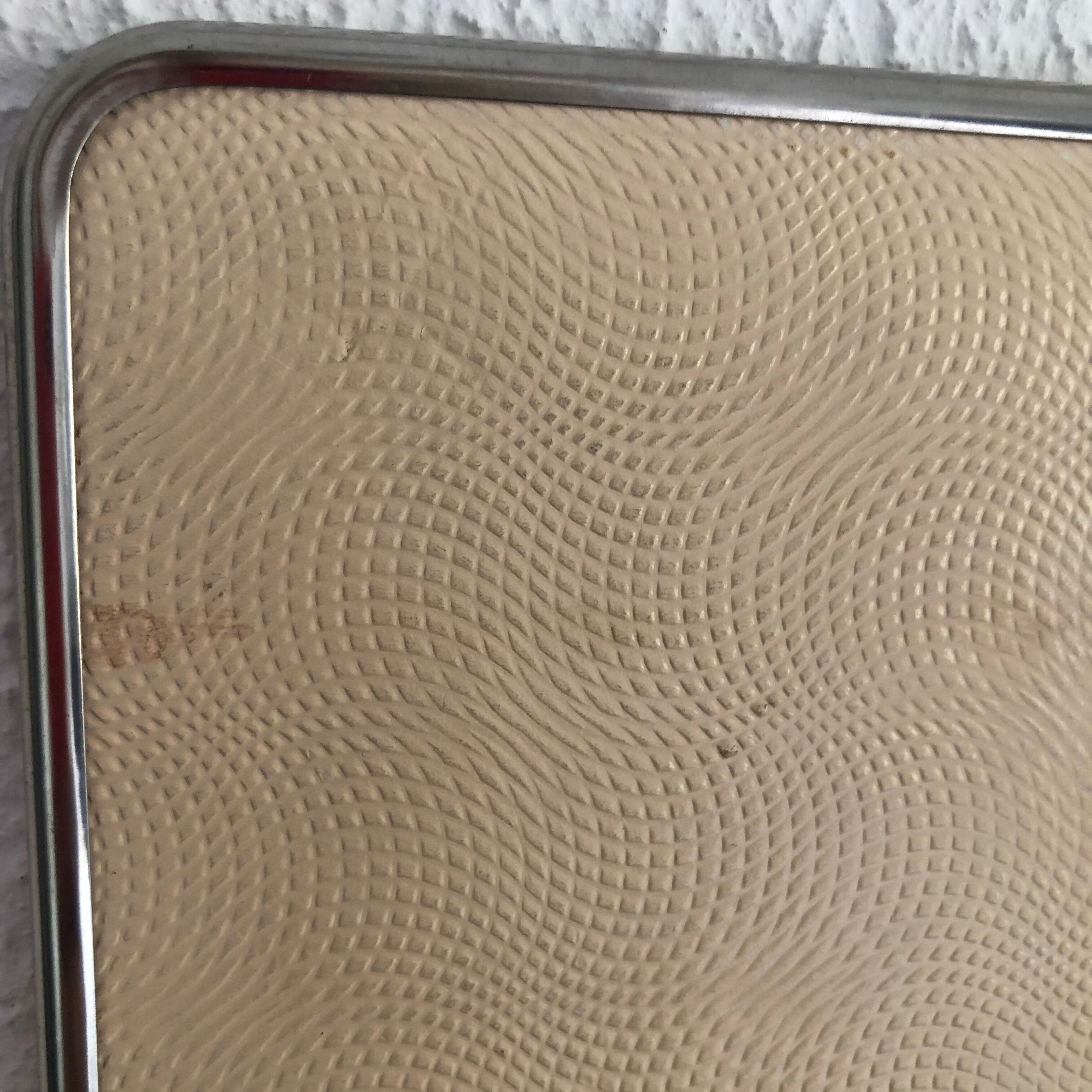 Vintage ivory barber mirror 1960 - 40 x 30 cm