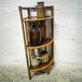 Rattan corner shelf