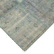 Hand-knotted turkish vintage 175 cm x 244 cm blue patchwork carpet