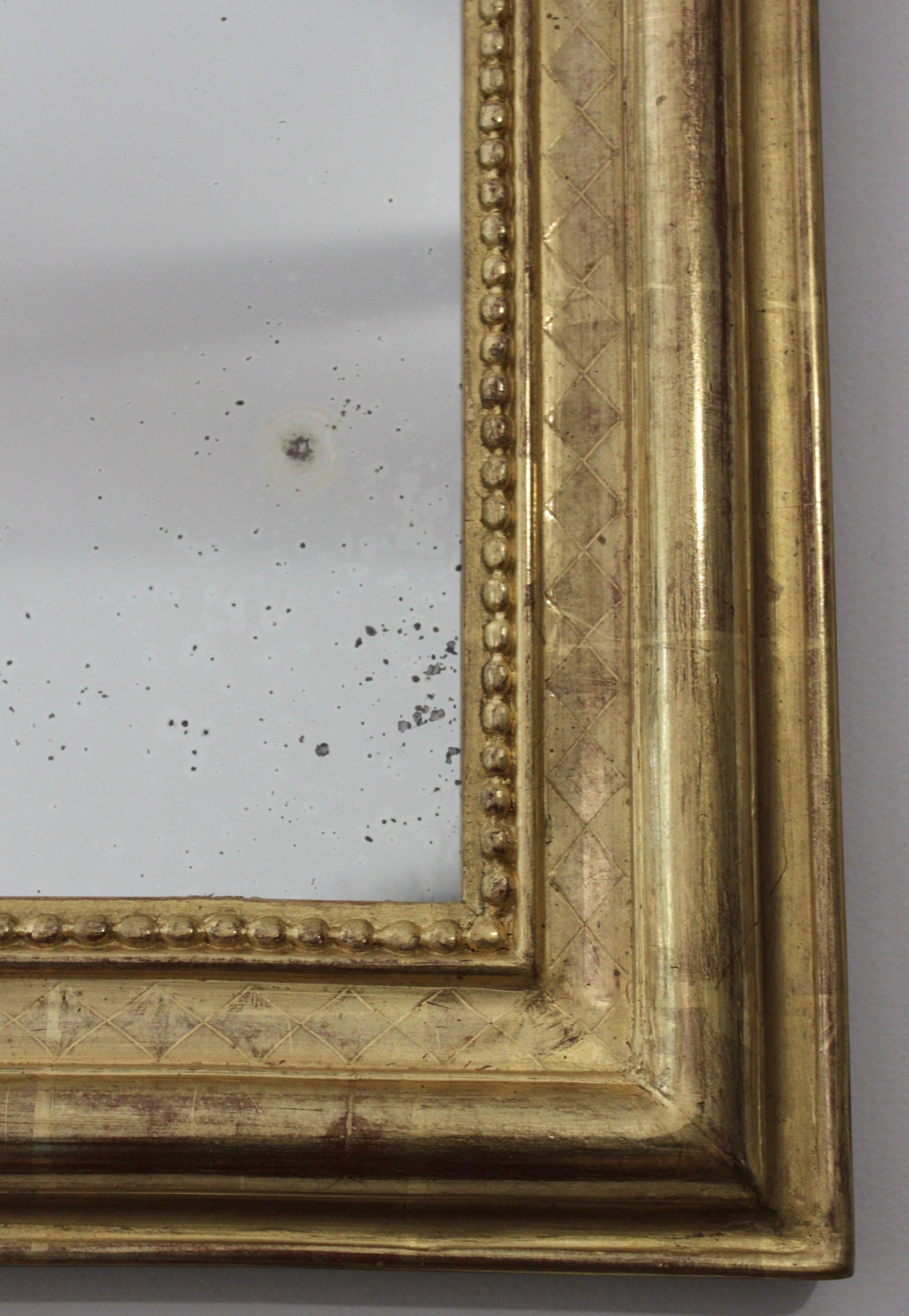 Golden Louis Philippe mirror - 76x55cm