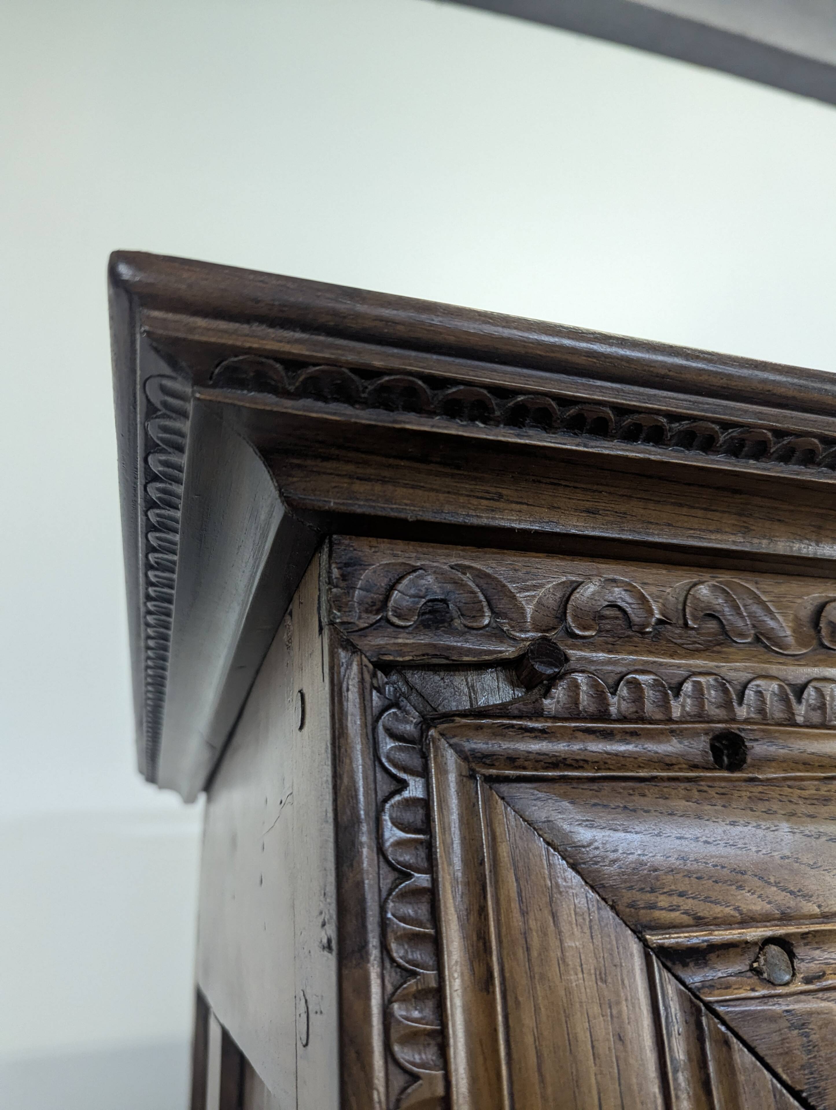 Late 19th century Breton cherry wood wardrobe