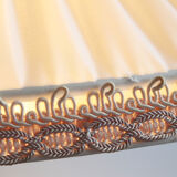 1950s floor lamp in brass with plisée lampshade