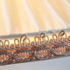 1950s floor lamp in brass with plisée lampshade
