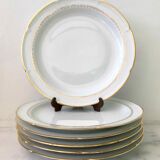 6 flat porcelain plates from Vierzon