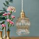 Vintage amber glass suspension globe