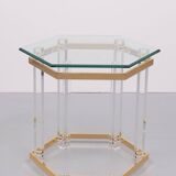 Table d'appoint en forme d'hexagone Hollywood Regency années 1970 France