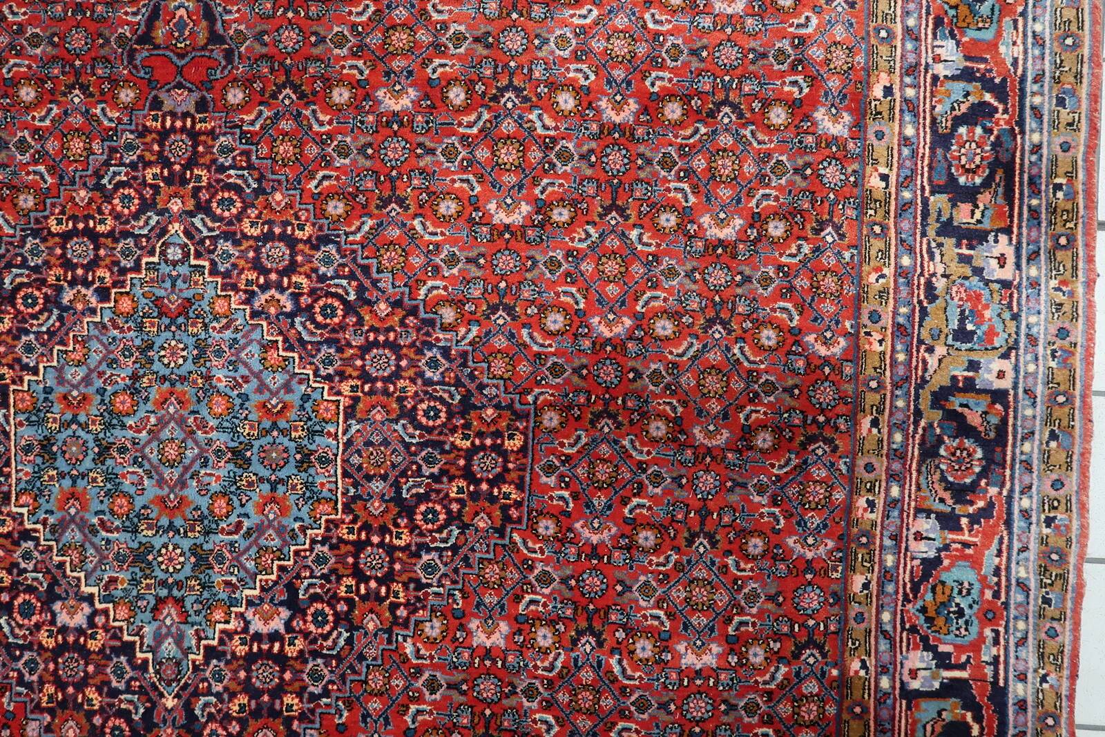 Antique Persian Bidjar handmade rug 7.5' x 10.11' 1920s - 1C1210