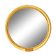 Vintage Round Rattan Mirror From Denmark | Scandinavian BOHO Mirror