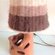 Ceramic lamp terracotta and lampshade wool 50/60
