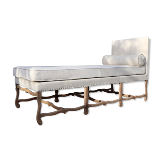 Day bed Louis XIII style reupholstered castle