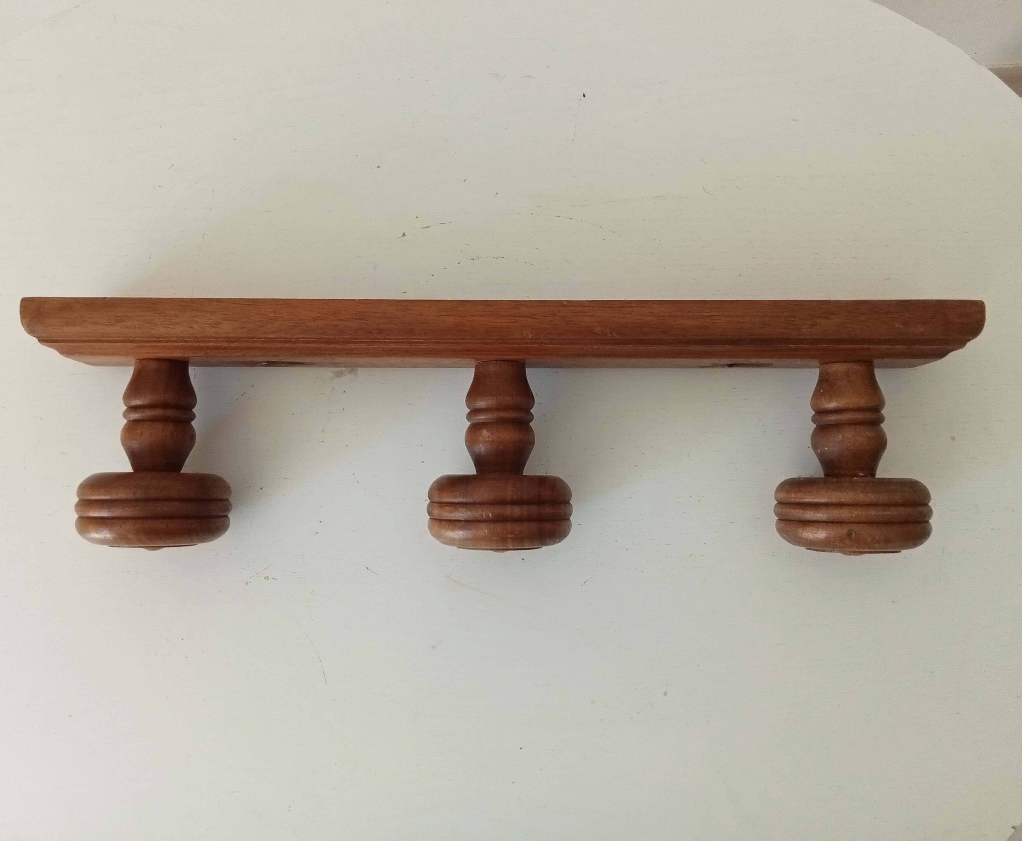 Rustic vintage wall coat rack
