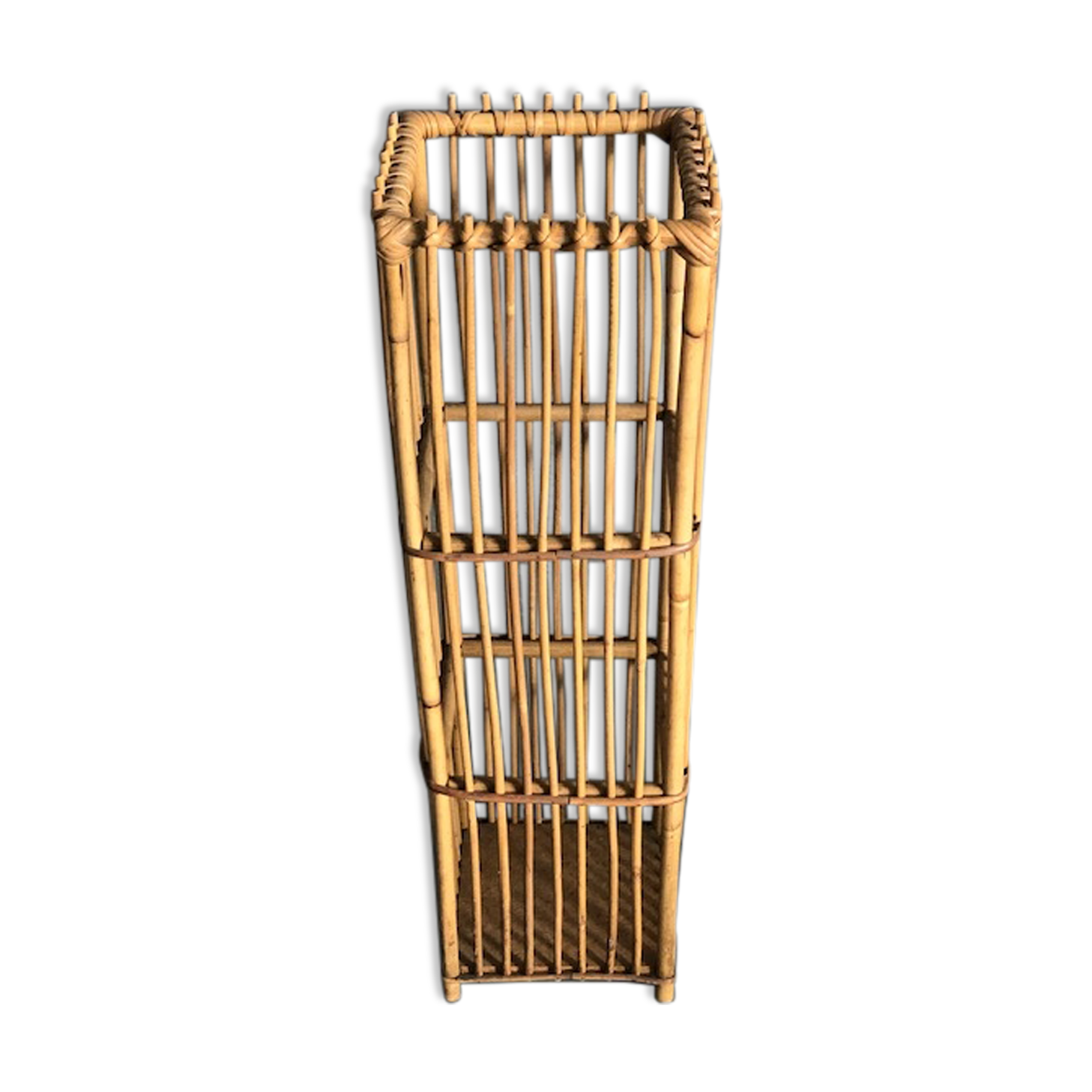 Rattan umbrella holder