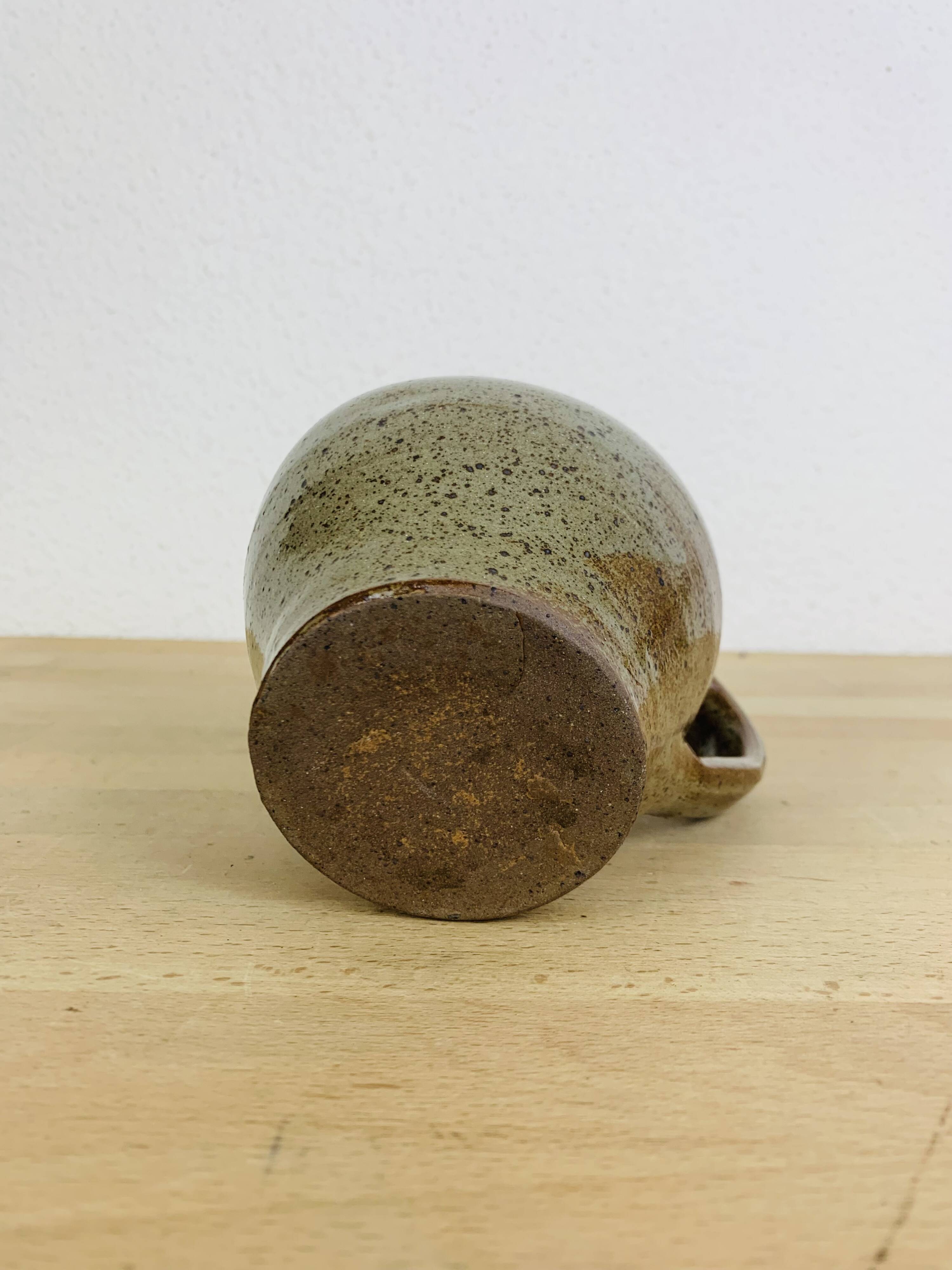 Owl pitcher by Alexandre Kostanda, zoomorphic stoneware