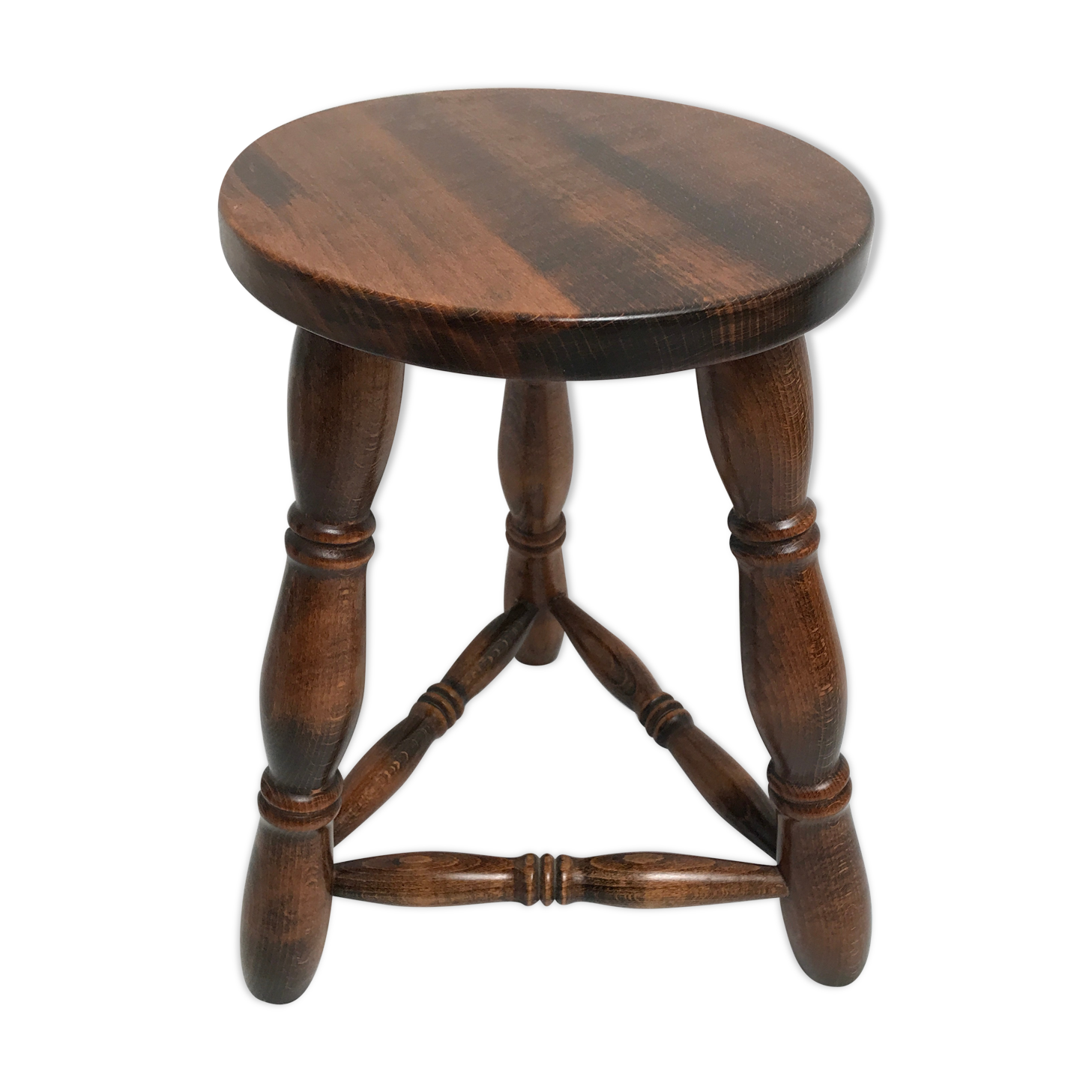 Wooden stool tripod foot