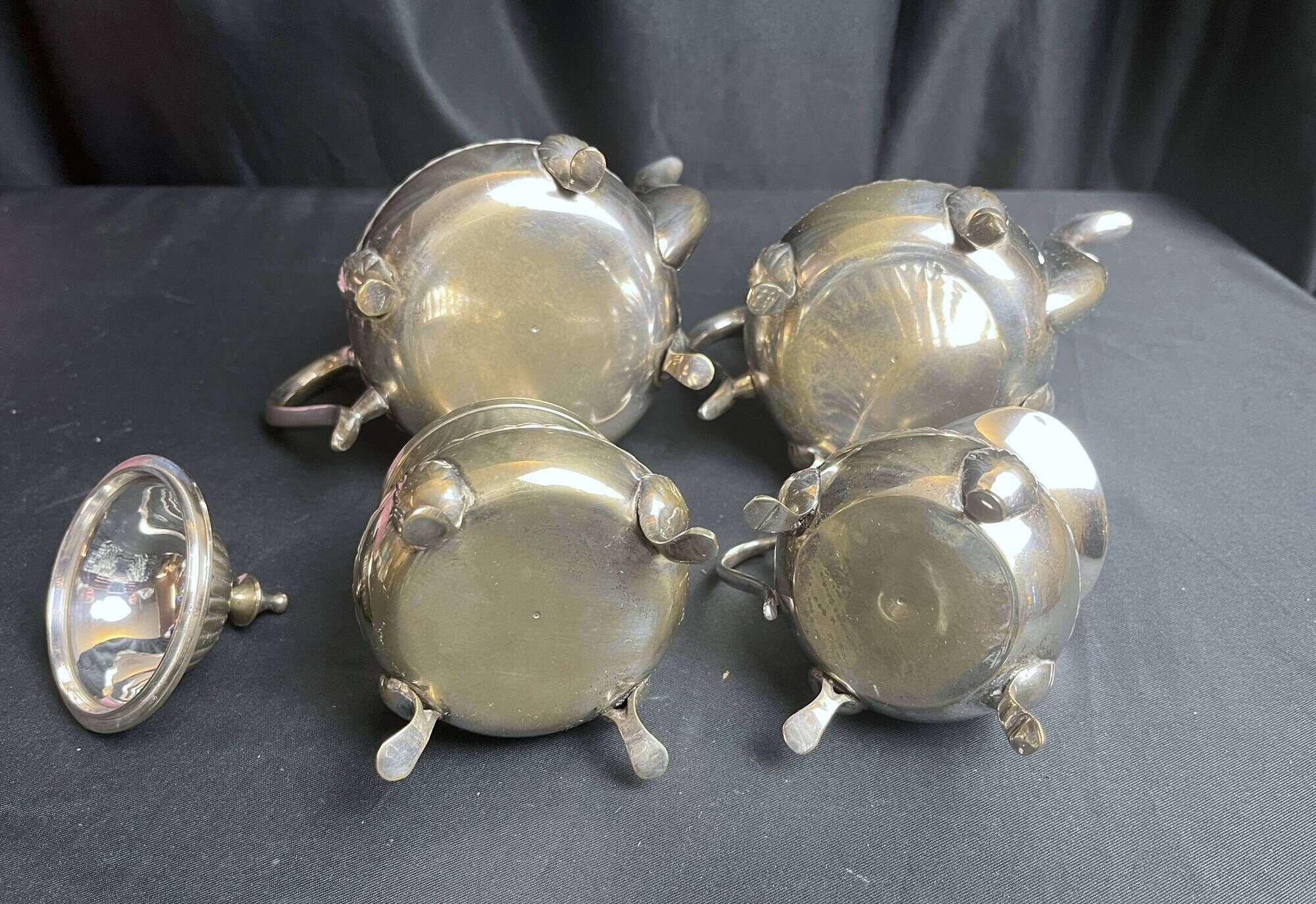 Tableware, part of a silver-plated English coffee service from the 20th century.