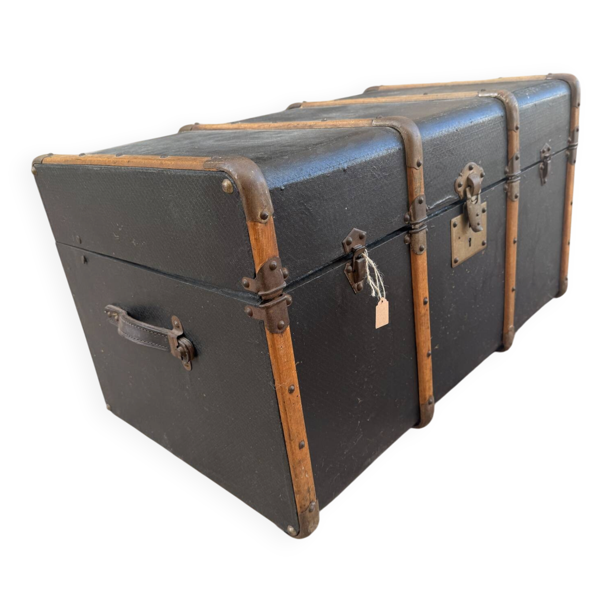 Malle de voyage noir et bois