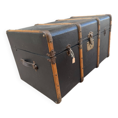 Malle de voyage noir et bois