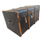 Malle de voyage noir et bois