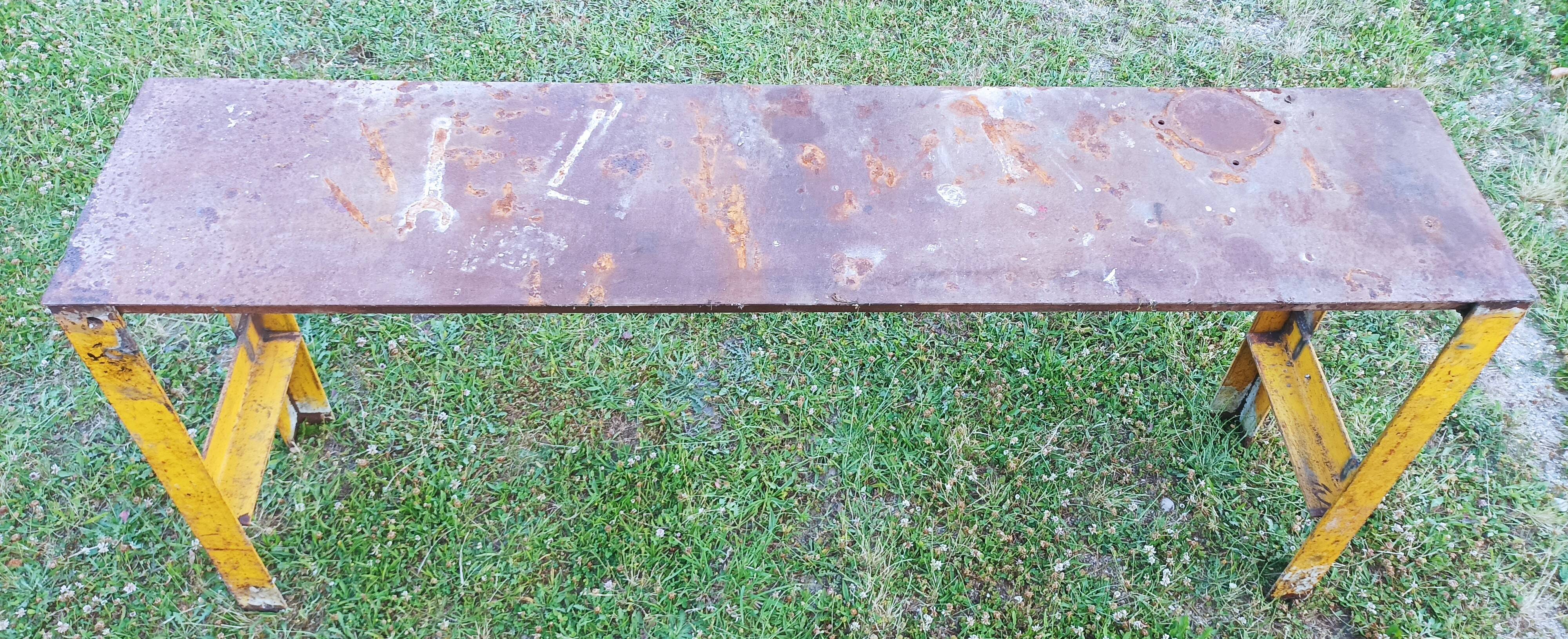 Industrial metal workbench